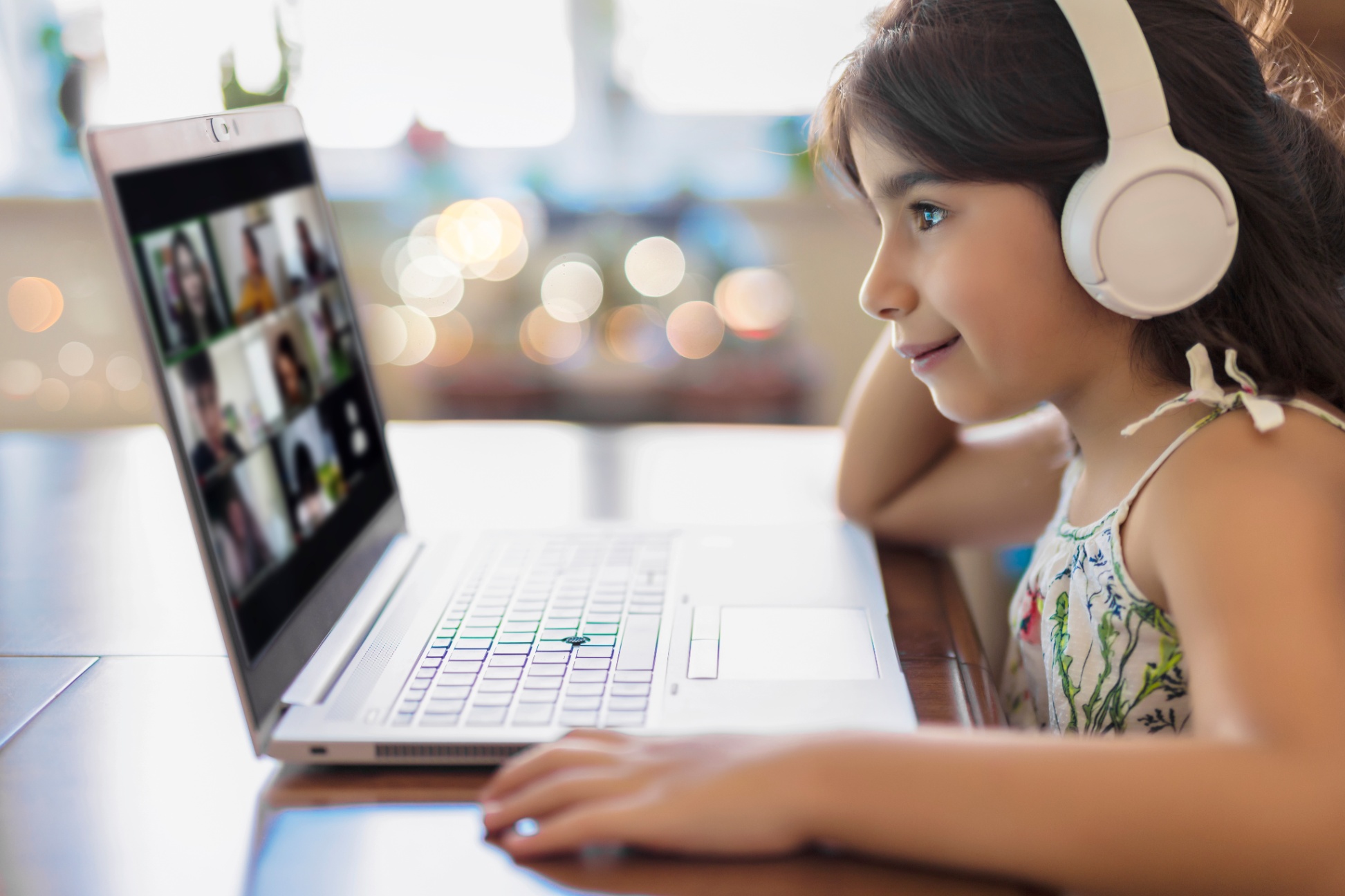 Elementary Student Working at a Computer